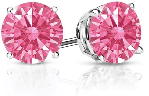Miniatura 107 de Gem Stone King Aretes de plata de ley 925 con piedra natal redonda de 0.276 in para mujer