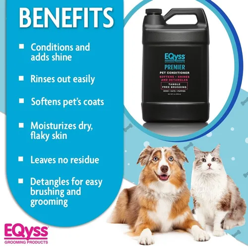 Miniatura 3 de EQyss Premier - Acondicionador para mascotas, hidrata, suaviza y acondiciona el pelaje seco y el cabello, desenreda y añade brillo, para todos