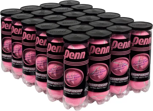 Miniatura 4 de Penn Pink Championship XD - Pelotas de tenis de fieltro para cancha (6 latas = 1/4 caja)