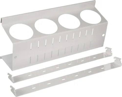 Wall Control Soporte para latas de aerosol y organizador de latas de aerosol, tablero de clavijas y tablero de herramientas ranurado, color blanco