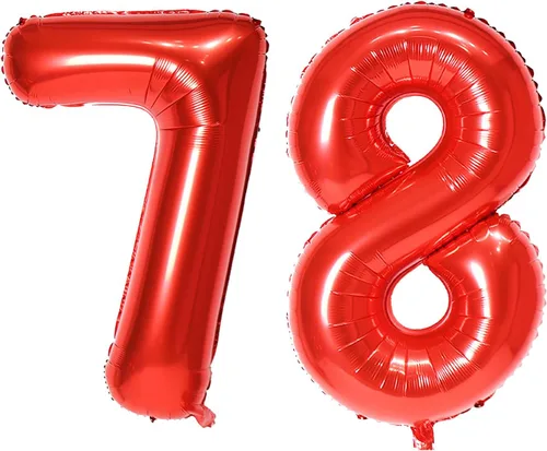 Miniatura 24 de Globo de helio rojo del número 10 de 40 pulgadas, autosellado para decoración de fiesta de cumpleaños y decoración de fiesta de aniversario (rojo 10)