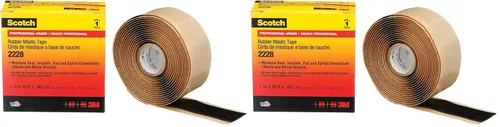 Miniatura 8 de 3M Scotch 2228 - Cinta de masilla de goma, 1 pulgada x 10 pies, negro, ajustable, autofusible, aislamiento eléctrico, sellado de humedad