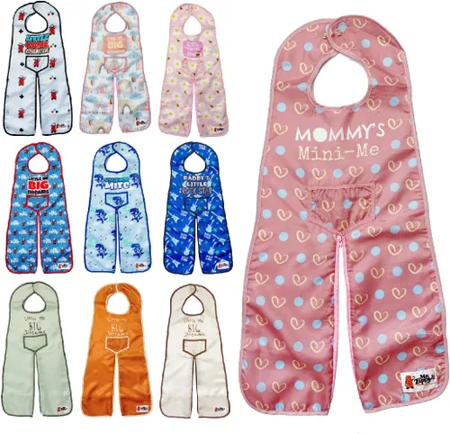 Miniatura 6 de Moore of Rachel's New Mr. Zippy - Baberos impermeables de cuerpo completo súper suaves en bonitos diseños para bebés de 6 a 36 meses