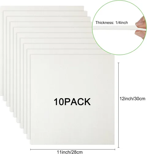 Miniatura 2 de 10 piezas de papel de horno de fibra de cerámica de 11 x 12 pulgadas, material de junta de cerámica de alta temperatura, papel de aislamiento