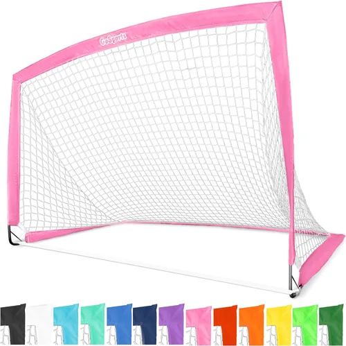 Miniatura 26 de GoSports - Arcos de fútbol portátiles para niños, 13 opciones de color, elige 4 x 3 pies o 6 x 4 pies, redes desplegables de tono de equipo para Rojo