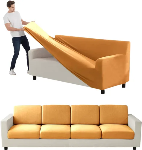 Miniatura 189 de Funda para Sofá de Terciopelo, Fundas Elásticas para Sofá para Funda Principal Separada/Respaldos y Cojines de Asiento, Funda para Sofá, para Fundas