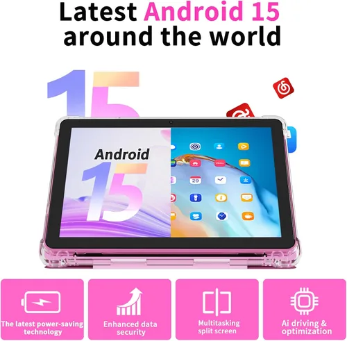 Miniatura 2 de Tableta Android 15 de 10 pulgadas, 20 GB de RAM, 128 GB ROM 2 TB expandible, procesador de cuatro núcleos de 2.0 GHz, tableta 2 en 1 con funda