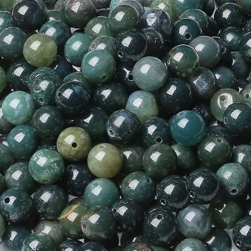 Miniatura 17 de LAIDANLA Cuentas de piedra natural de turmalina rosa y jade, cuentas sueltas redondas de 8 mm, cuentas de piedra preciosa para hacer pulseras, Jade