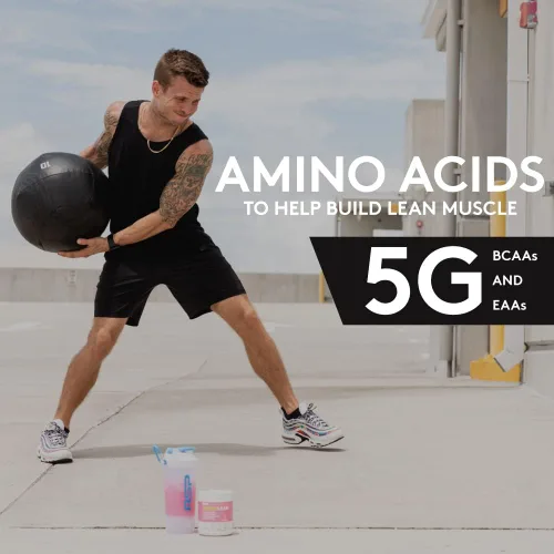 Miniatura 5 de Fórmula para ganar energía y perder peso de RSP AminoLean. BCAA en polvo con ALC, extracto de té verde y cafeína para desarrollar el músculo magro
