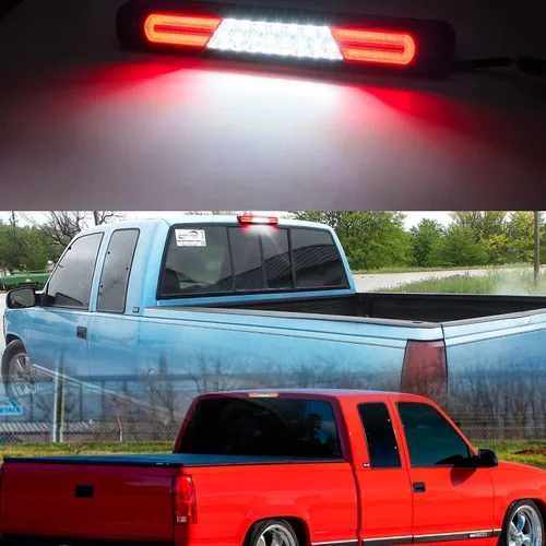 Miniatura 7 de Tercera luz de freno LED de repuesto para 1994 95 96 97 98 99 2000 OBS Chevy C1500 K1500 C/K Extended Cab Trucks GMT400 Red LED 3rd Brake Center