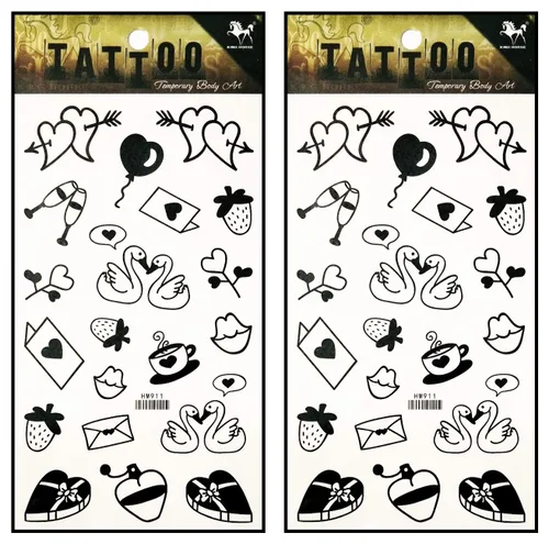 Miniatura 20 de Tatuajes 2 hojas de fantasía ángel águila pájaro alas temporales tatuajes adhesivos falsos cuerpo brazo pecho hombro tatuajes para adolescentes, 32.