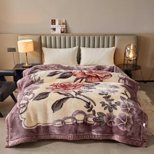 Miniatura 26 de LGYKUMEG - Manta de visón coreana de 59x79 pulgadas, manta suave y cálida de felpa sedosa - Manta reversible de 2 capas Raschel para cama individual