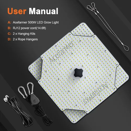 Miniatura 9 de Luz LED ajustable para cultivo con 3144 diodos, luces regulables para el conductor, espectro completo verdadero con panel extensible, lámpara