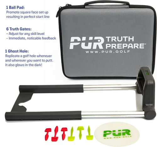Miniatura 2 de Entrenador de Putting de golf: Pur Truth reemplaza a los 8 más usados para el golf Putting Ayudas - Sistema de dominio premium - Precisión perfecta