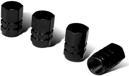 Miniatura 5 de Tapas para válvulas de neumático de aluminio estilo carrera tuner de iJDMTOY (4), Negro