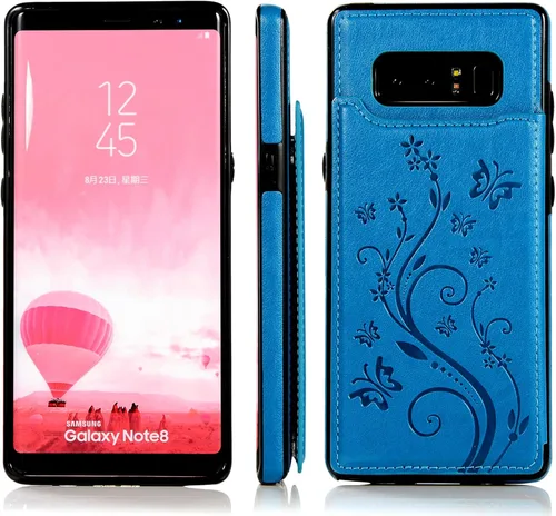 Miniatura 4 de Funda de teléfono para Samsung Galaxy Note 8 con protector de pantalla de vidrio templado y tarjetero con soporte para tarjetero, accesorios