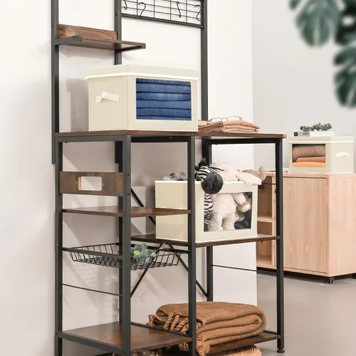 Miniatura 8 de Homsorout Contenedores de almacenamiento con tapas, organizadores pequeños de tela con ventana, contenedores de almacenamiento plegables para ropa