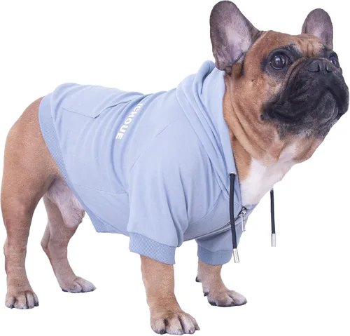 Miniatura 8 de iChoue - Disfraces para perros, I am a French Bulldog, suéteres divertidos, abrigos de invierno, sudaderas con capucha, Frenchie Pitbull Corgi, Pug