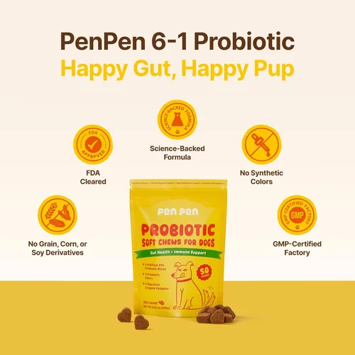 Miniatura 9 de PENPEN Probióticos para Perros, Probióticos para Perros para la Salud Digestiva, Mezcla Multi-Probiótica y de Enzimas que Promueve la Salud