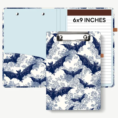 Miniatura 15 de Hongri Mini Portapapeles Folio con Libreta Recargable Forrada y Bolsillo Interior de Almacenamiento para Estudiantes, Aula, Oficina, Mujer, Hombre