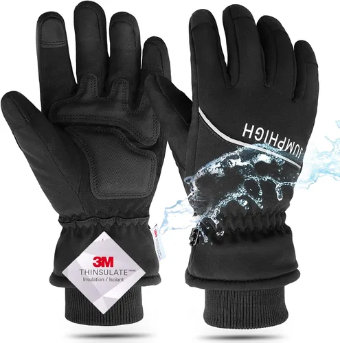 JUMPHIGH Winter Gloves, Waterproof Thermal Gloves, Cold Weather Gloves, Men's Snow Gloves, Warm Gifts for Women and Men