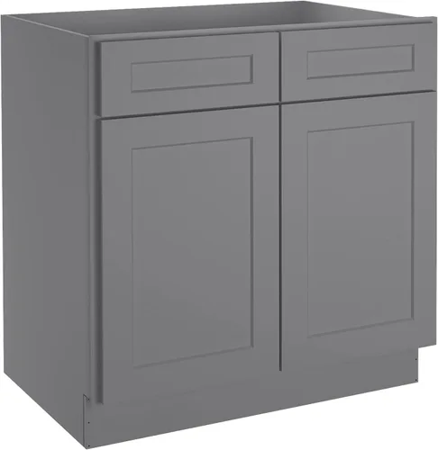 Miniatura 45 de LOVMOR Armarios de base de cocina, armario de almacenamiento aparador, gabinete de entrada con 1 cajón y estante ajustable, 24 pulgadas de ancho x