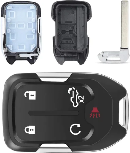 Miniatura 4 de Carcasa para llavero para GMC Sierra 2019-2022 con batería, funda de repuesto para llavero remoto inteligente Alliskeys para Chevy Silverado GMC
