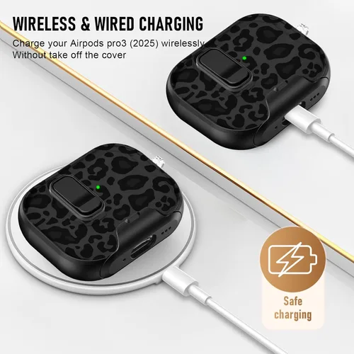 Miniatura 2 de Funda compatible con Airpods Pro 3 (2025) con soporte para teléfono y kit de limpieza, bonito clip de silicona suave para Apple AirPods Pro de 3ª