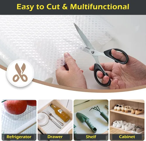Miniatura 2 de Revestimiento para refrigerador, revestimientos impermeables para estantes y cajones para gabinete de cocina, tapete para baño debajo del fregadero