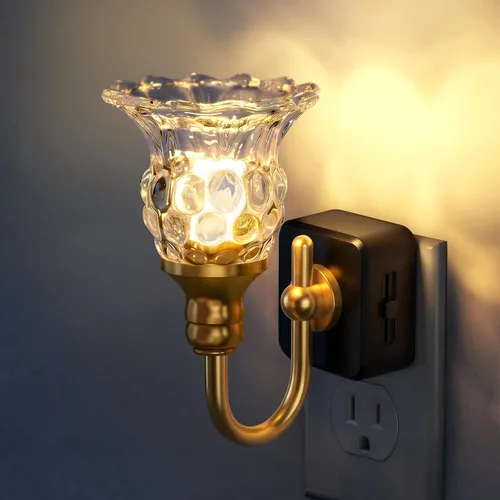 Miniatura 8 de DORESshop Luz nocturna LED, luces nocturnas giratorias que se enchufan a la pared con sensor de luz automática de 3000 K luz nocturna con brillo