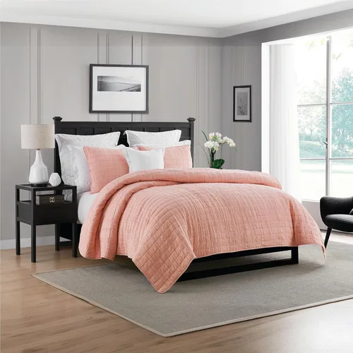 Miniatura 8 de Swift Home Ligero de gran tamaño, ultra suave, lavado con enzimas, textura arrugada, relleno de mezcla de algodón transpirable, juego de 2 piezas