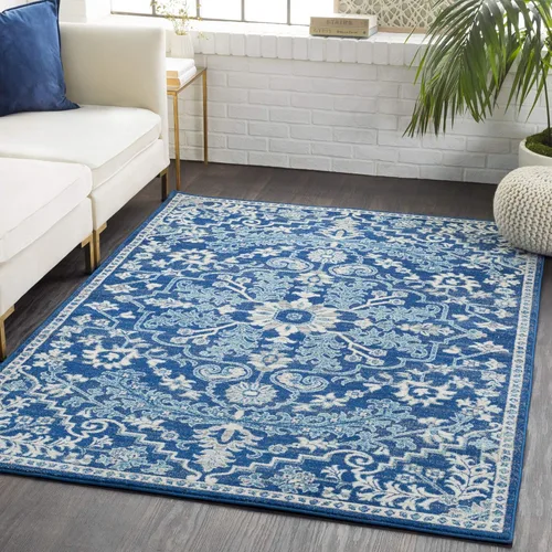 Miniatura 53 de Artistic Weavers Romaine - Alfombra vintage con medallón, 2 pies x 3 pies, celeste Azul cielo