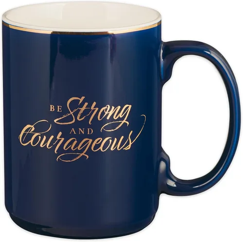 Miniatura 21 de Christian Art Gifts Taza grande de cerámica inspiradora con escritura bíblica para café y té para hombres: Versículo bíblico que anima al hombre