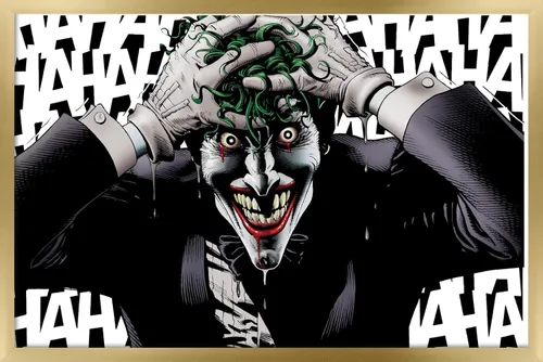 Miniatura 17 de Trends International DC Comics The Joker - Póster de pared loco, 14.725 x 22.375 pulgadas, versión enmarcada de madera de granero