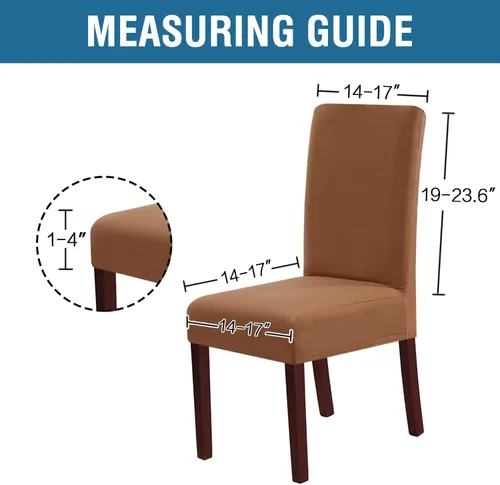 Miniatura 2 de H.VERSAILTEX Juego de 2 fundas 100% impermeables para sillas de comedor, fundas elásticas para sillas de comedor, fundas protectoras para sillas
