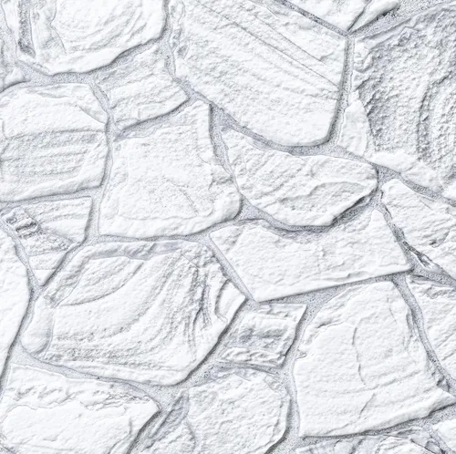 Miniatura 2 de Dundee Deco Paneles de pared 3D - Paneles de pared de PVC de piedra sintética blanca y gris para decoración de pared interior, sala de estar, Gris