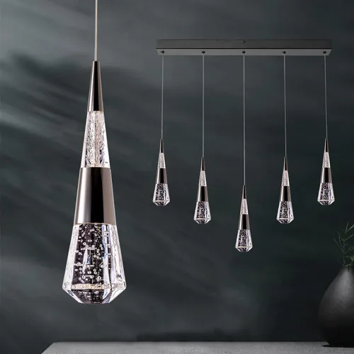 Miniatura 7 de Luces Colgantes para Isla de Cocina, Luz LED Colgante Moderna de 2 Luces, Luces Colgantes Negras para Isla de Cocina para Comedor, Lámpara de Araña