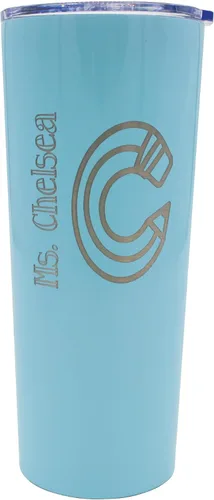 Vaso personalizado para profesor grabado con láser, vaso de 22 onzas, vaso personalizado con popote para el regreso a la escuela, regalo para