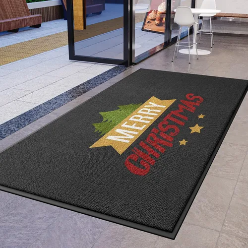 Miniatura 14 de Alfombrillas comerciales personalizadas para puertas Alfombra con logotipo personalizado Texto de entrada Alfombra para entrada con respaldo de goma