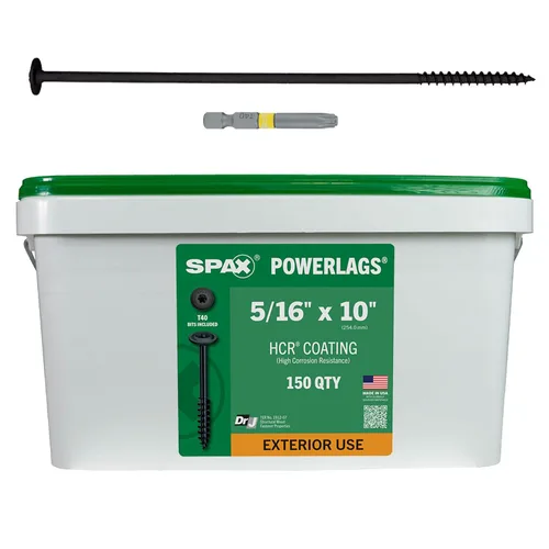 Miniatura 38 de SPAX Tornillos de retraso de madera estructural con cabezal de arandela exterior de 1/4" x 2-1/2", broca Torx T-Star (50 EA) incluida, resistente a