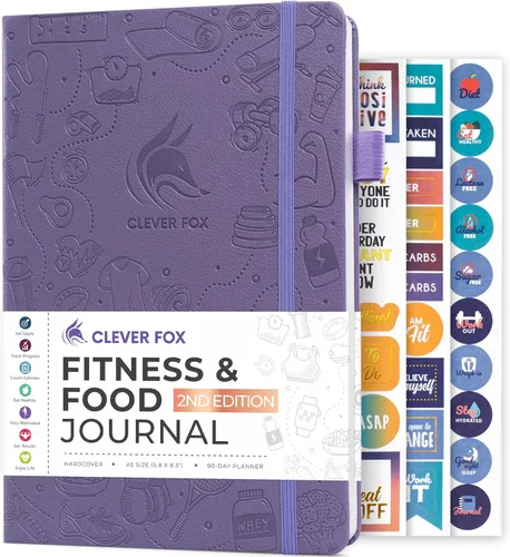 Miniatura 12 de Clever Fox Diario de fitness & Food – Planificador de nutrición y entrenamiento para mujeres y hombres – Libro de registro de ejercicio de dieta