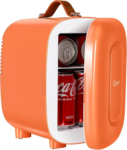 Miniatura 10 de Caynel - Minirrefrigerador termoeléctrico portátil (4 L/6 latas), CA/CC, enfriador y calentador para cosméticos, alimentos, bebidas y maquillaje