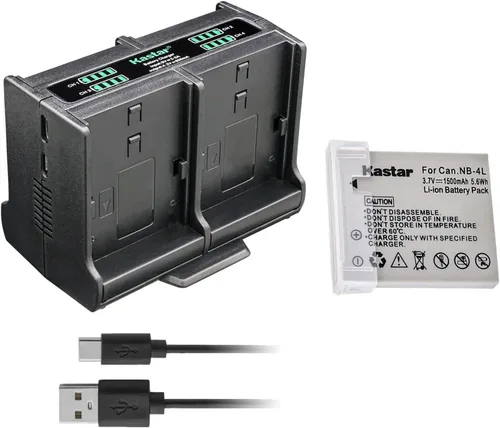 Miniatura 9 de Kastar Cargador de batería cuádruple compatible con cámaras digitales Canon PowerShot SD30, SD40, SD200, SD300, SD400, SD430, SD450, SD600, SD630
