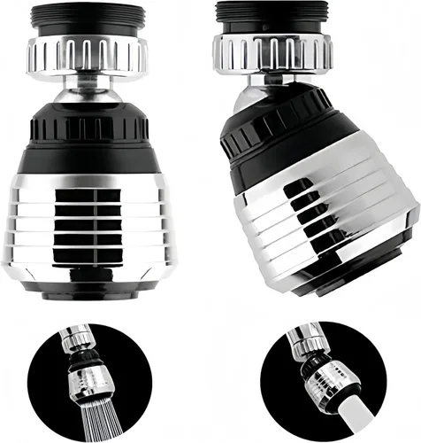 2 piezas Aireador de grifo giratorio de 360 grados Deluxe Grifo de ahorro de agua Rociador de grifo Burbujeador de ahorro de agua Grifo presurizado