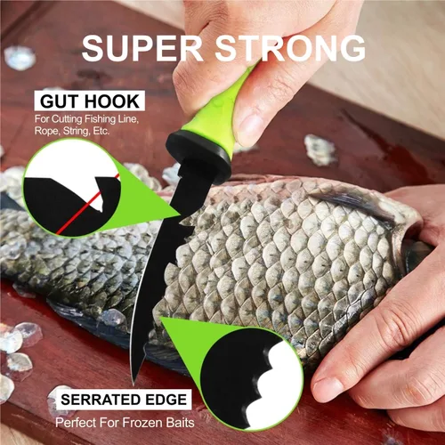 Miniatura 5 de ANTOWIN Cuchillo de cebo de 5 pulgadas para peces, hoja alemana G4113 Pro de acero inoxidable, cuchillos de filete de pesca para agua salada