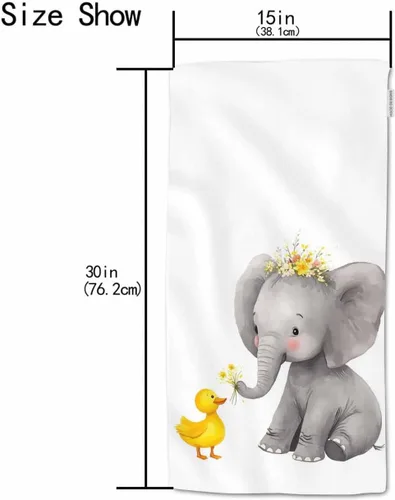 Miniatura 2 de HGOD DESIGNS Lindas toallas suaves de algodón con corona y pato - 15 x 30 pulgadas