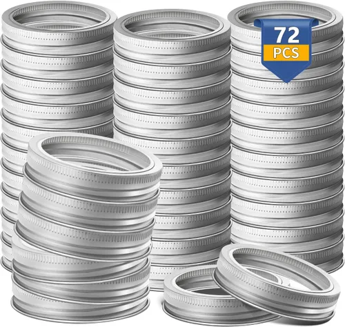 Miniatura 8 de Anillos para conservas de boca regular, 24 unidades, anillos de tarro de masón, sellos de boca regular, anillo de tarro de conserva, bandas de metal