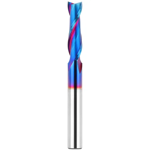 Miniatura 9 de EANOSIC 5 brocas de compresión en espiral de 1/4 pulgadas, longitud de corte de 1-1/4 pulgadas, extralargas de 3 pulgadas, fresadora CNC de carburo