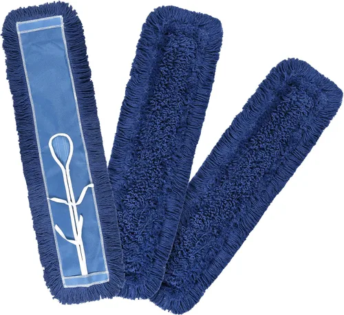 Miniatura 29 de Matthew Cleaning - Cabezales de repuesto lavables de algodón de resistencia industrial de 24 pulgadas para uso residencial y comercial, ajuste a Azul