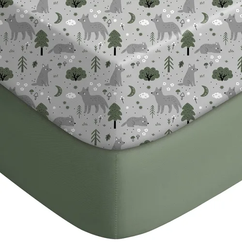 Yoofoss Sábanas para cuna de bebé para niños y niñas, paquete de 2 sábanas bajeras para cuna estándar y colchón de niño pequeño, sábana de Zorro